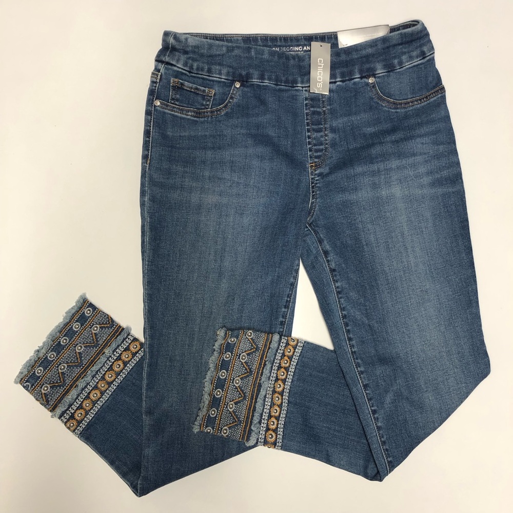 Chico's pull on mid rise ankle Jegging size 4R